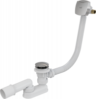 Alca Plast сифон для ванны click/clack с напуском воды через перелив пластик/металл, длина 80см (A508KM80)