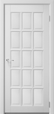 Межкомнатная дверь Англ решетка Белый жемчуг